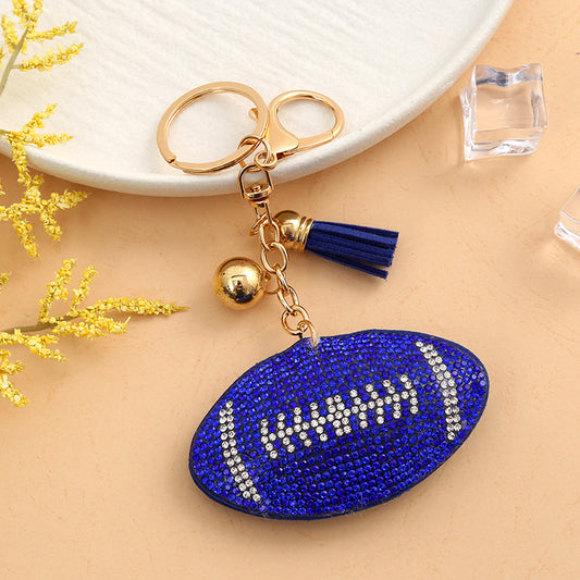 Football soft rhinestones phone charms bag charms and purse charms