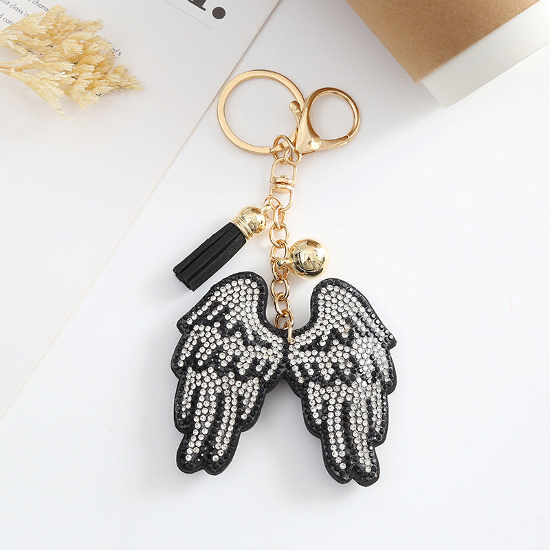 Angel wings soft charms rhinestones bag accessories