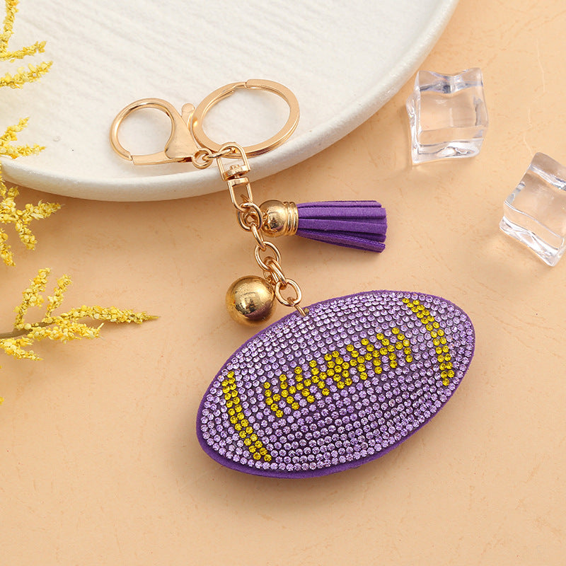 Football soft rhinestones phone charms  bag charms and purse charms