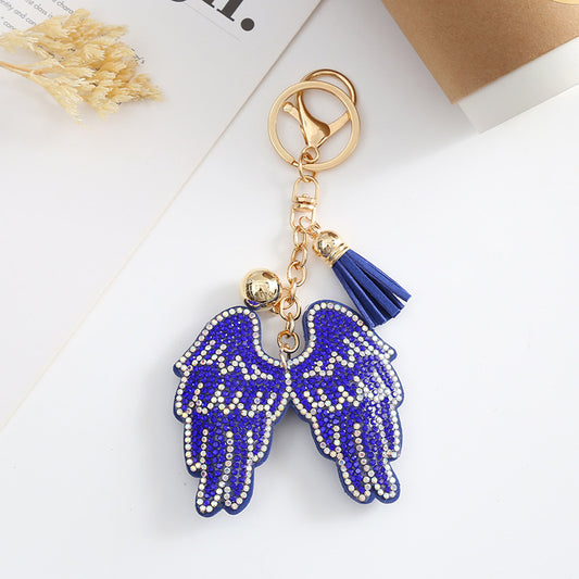 Angel wings soft charms rhinestones bag accessories