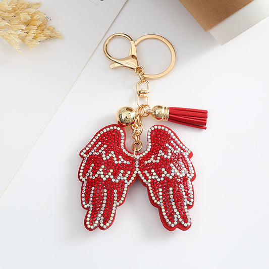 Angel wings soft charms rhinestones bag accessories